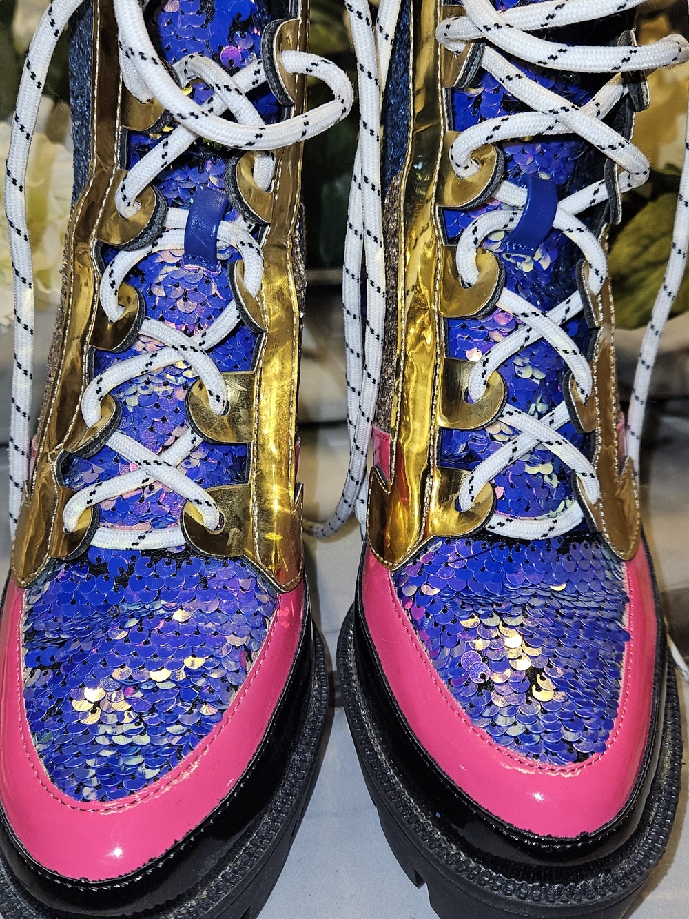 Cape Robbin Heeled Boot Sequin Platform - Picture 3 of 5